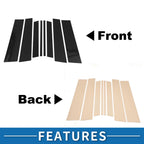 8 Pcs Door Pillar Window Trim for Toyota Highlander (2022–2024) Black