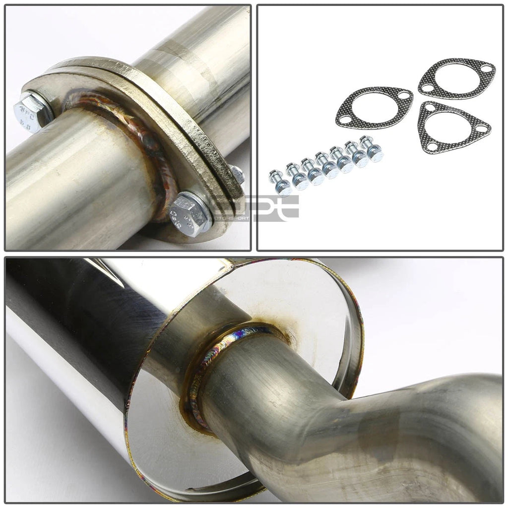 Rolled Muffler Tip for Honda Del Sol EG EH6 (1993–1997) - Stainless Racing Catback