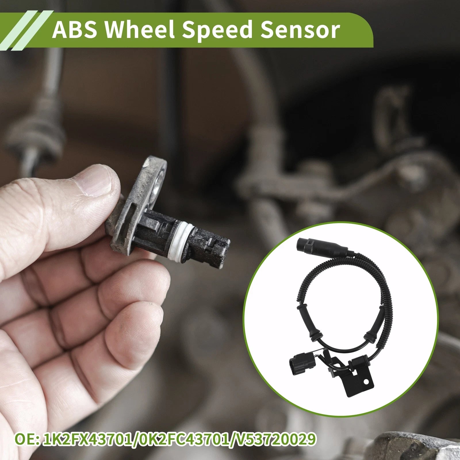 ABS Wheel Speed Sensor for Kia Carens I (No. 1K2FX43701/0K2FC43701)