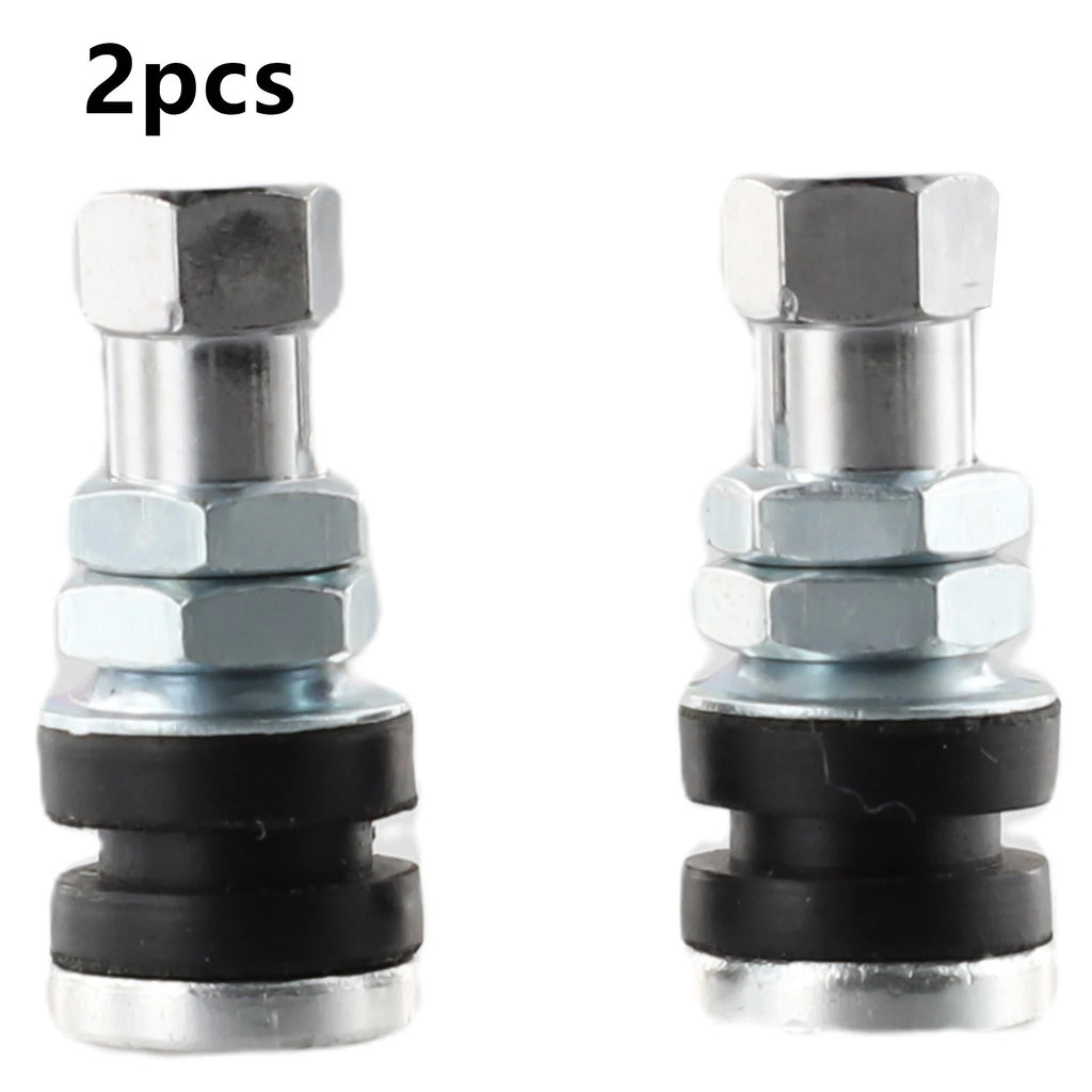 Set of 2 Tubeless Vacuum Tire Valve Stems for Car (Universal Fit)