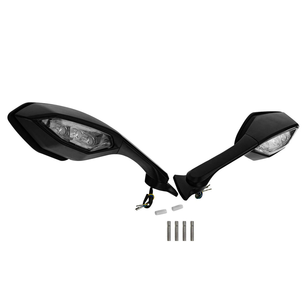 Rearview Mirrors with LED Turn Signals for Yamaha YZF-R1 (2015–2025), YZF-R6 (2017–2022)