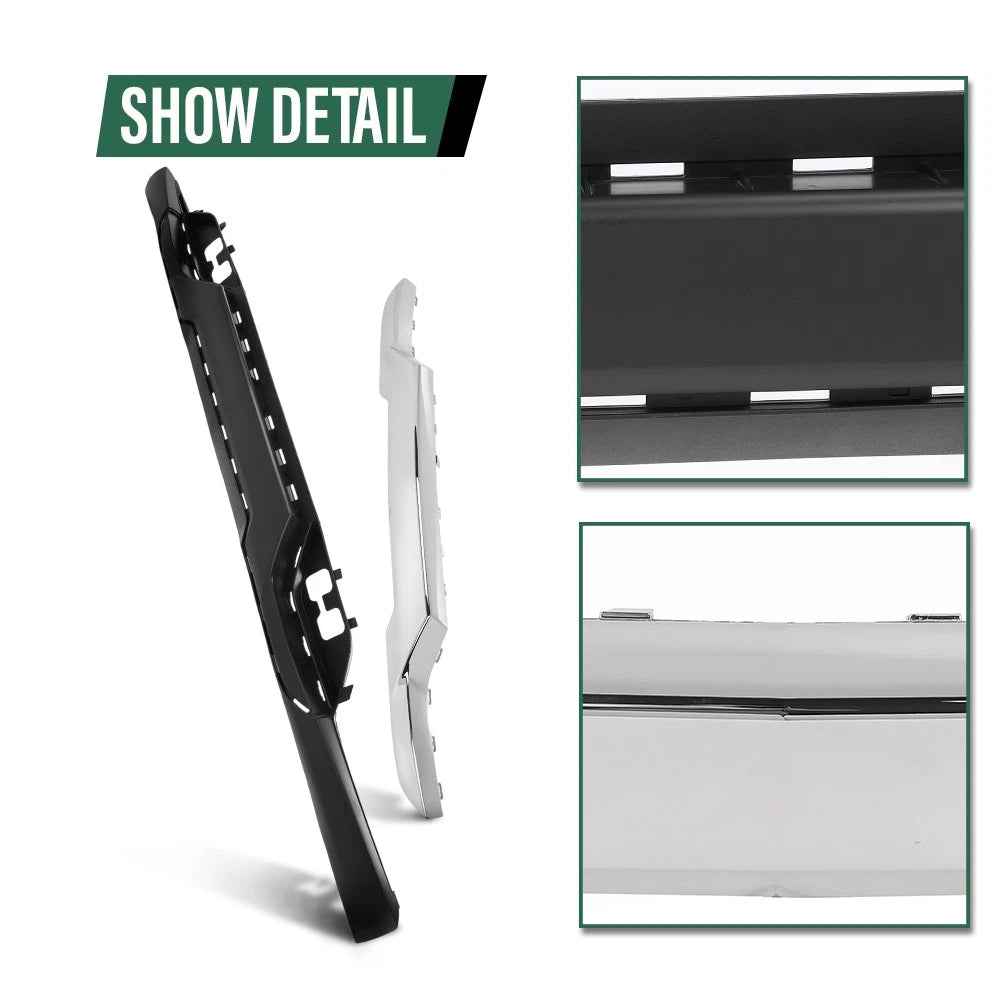 Front Bumper Valance with Chrome Skid Plate for Silverado 1500 (2016–2019)