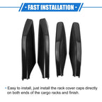 4 x Car Roof Rack Side Rails End Covers for Lexus GX470 (2003-2009) Black