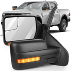 Power Heated LED Signal Puddle Light Side Tow Mirrors for Ford F150 (2004–2014)