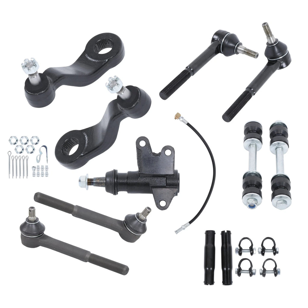 Set of 11 Front Tie Rods, Pitman, Idler Arm, Sway Bar for Chevrolet Tahoe (1995–2000)