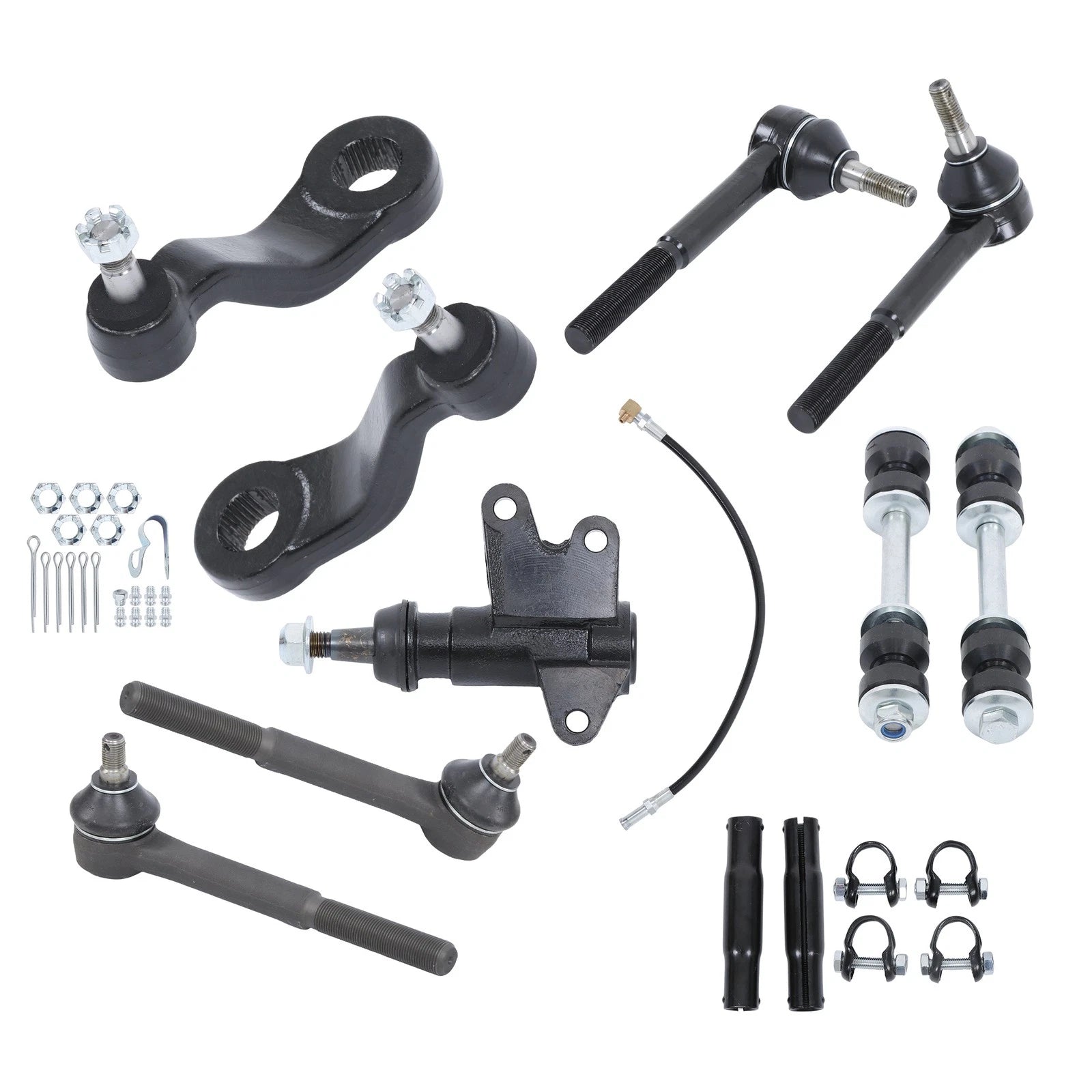 Set of 11 Front Tie Rods, Pitman, Idler Arm, Sway Bar for Chevrolet Tahoe (1995–2000)