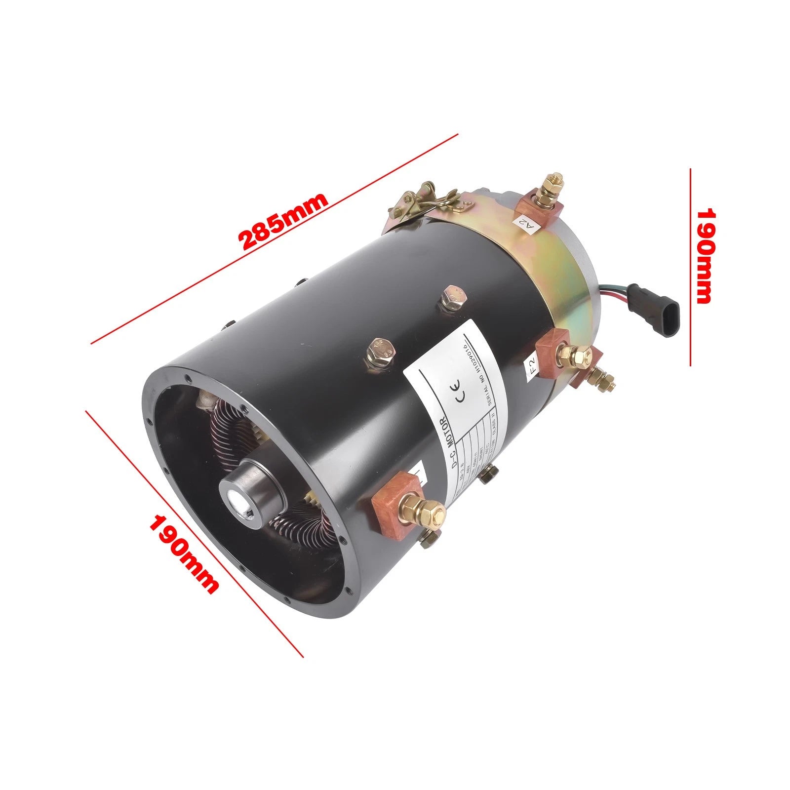 48 Volt DC Electric Motor for Golf Car XQ (3.8, 19 Spline, 5.0 HP)
