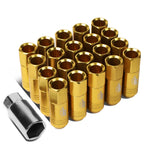 Set of 20 J2 7075 Forged Aluminum M12x1.5 Open-End Lug Nuts for Universal