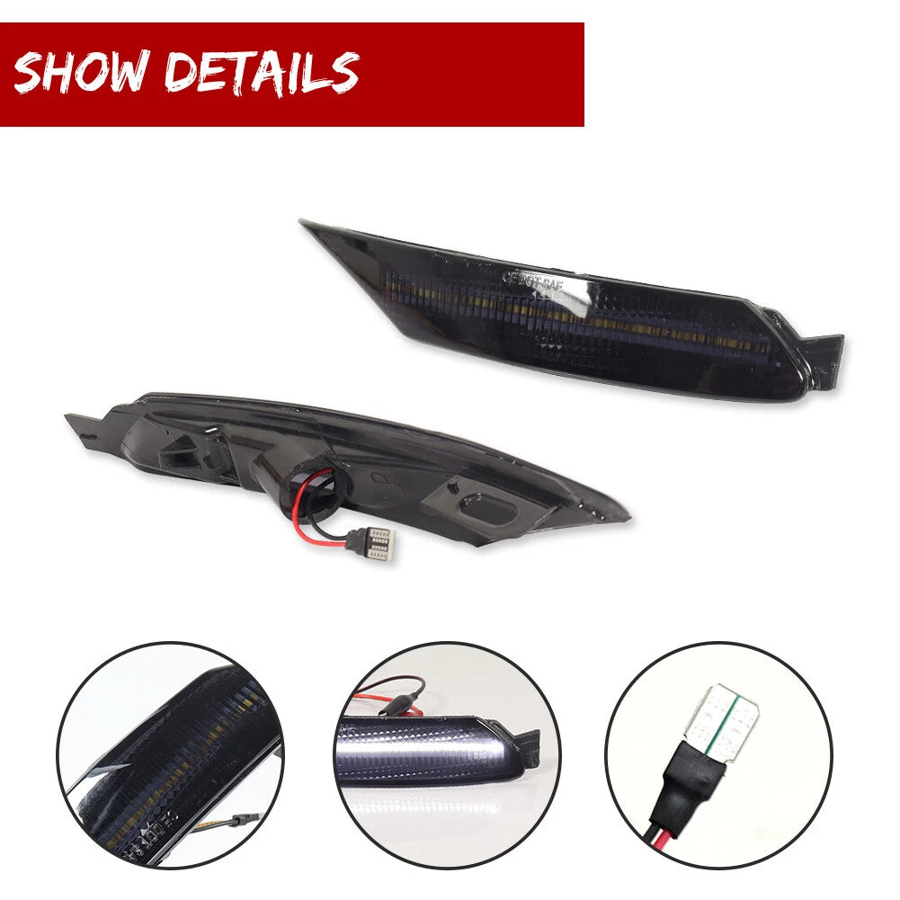 Smoke Lens LED Front Bumper Side Marker Light for Mazda RX-8 (2004–2008)