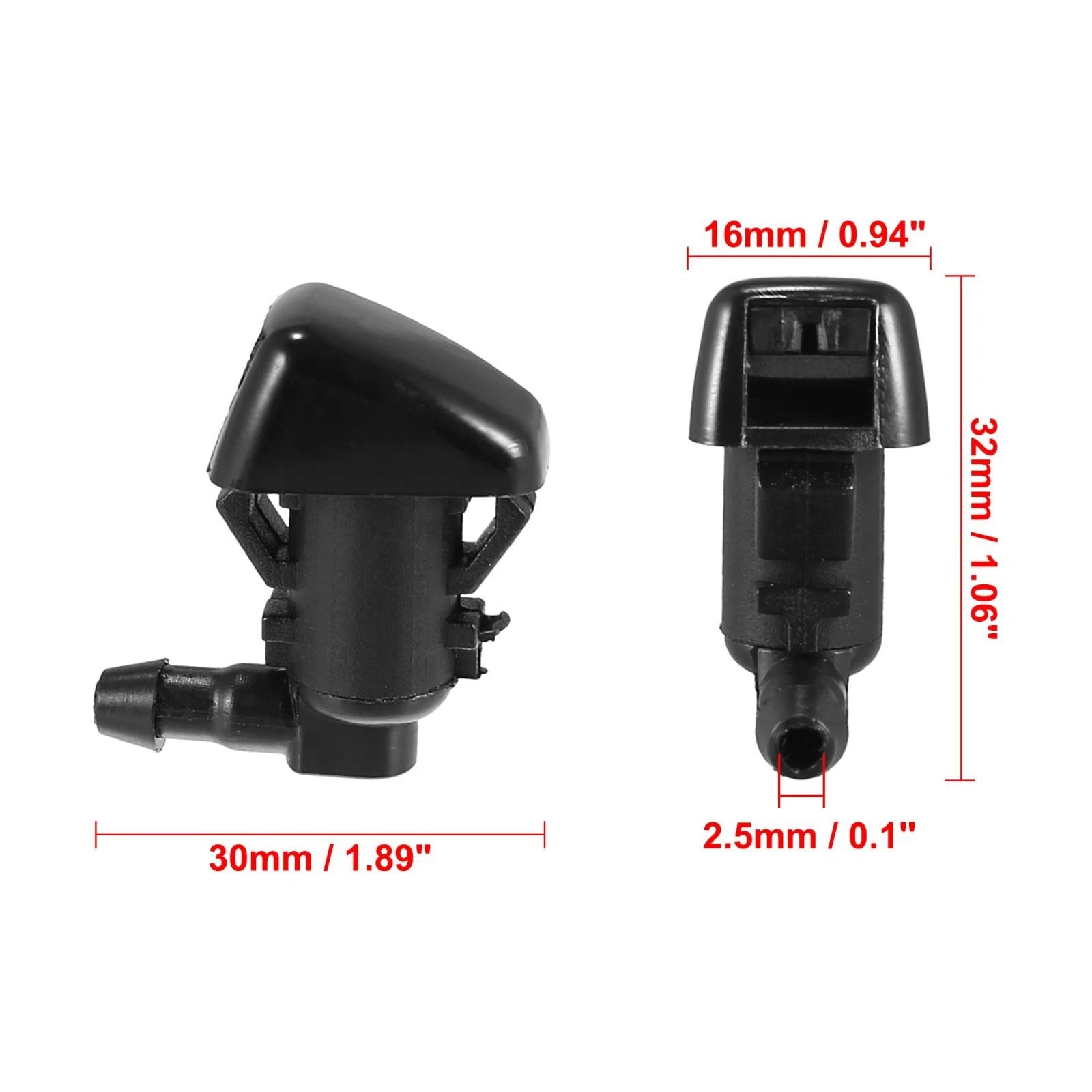 Set of 4 Windshield Washer Nozzles for Ford Edge, Lincoln MKX (2015–2020) BT4Z-17603-A
