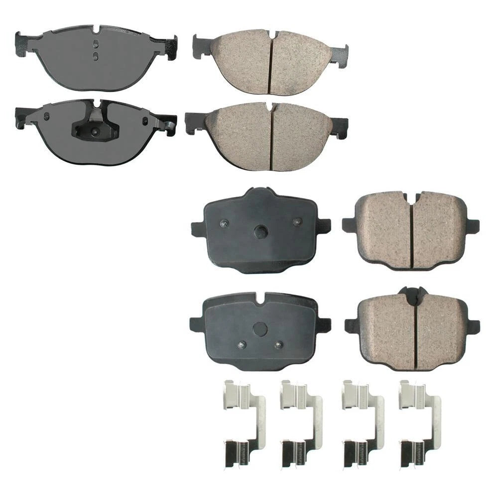 Disc Brake Pad Set Kit for EURO (Front and Rear, Ceramic)