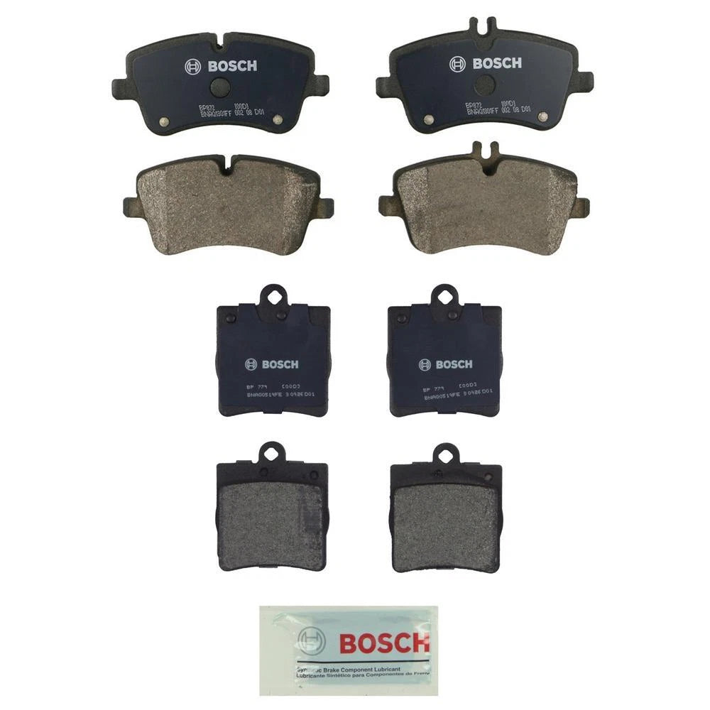 Set of 4 Bosch QuietCast Metallic Disc Brake Pads for W203 R171 R172 RWD