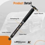 Set of 2 Rear Black Shock Absorbers for Honda Odyssey (2005-2017)