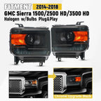 Upgrade Halogen Headlights with DRL for GMC Sierra 1500 2500/3500HD (2014–2018)