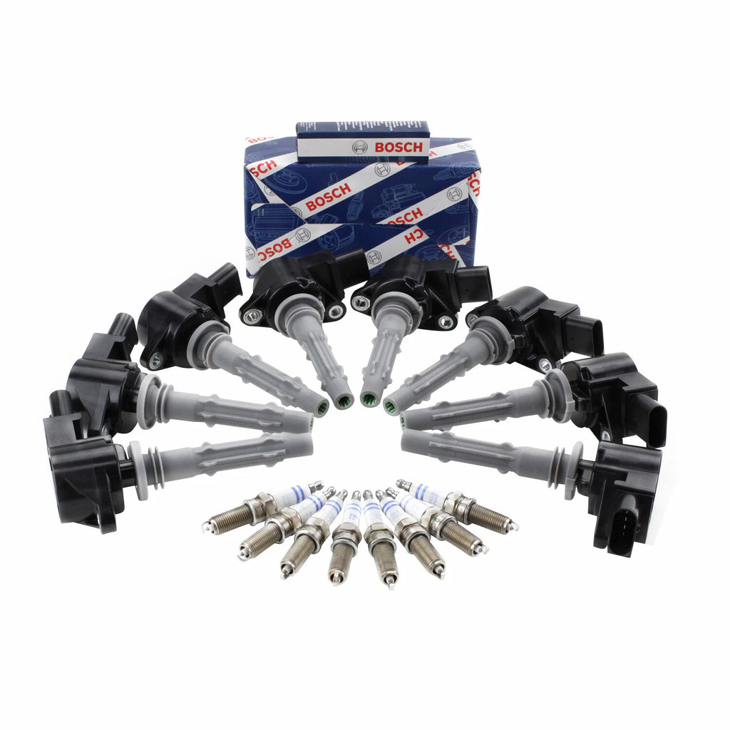 Set of 8 Ignition Coils & 8 Platinum Spark Plugs for Mercedes C216 W221