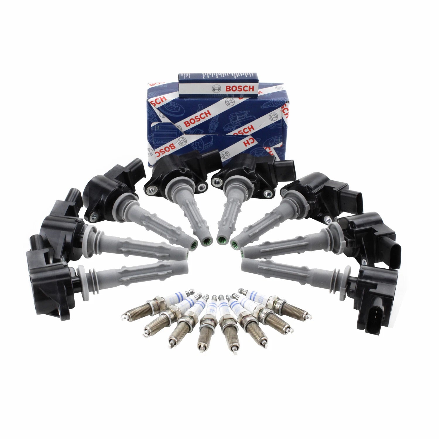 Set of 8 Ignition Coils & 8 Platinum Spark Plugs for Mercedes C216 W221