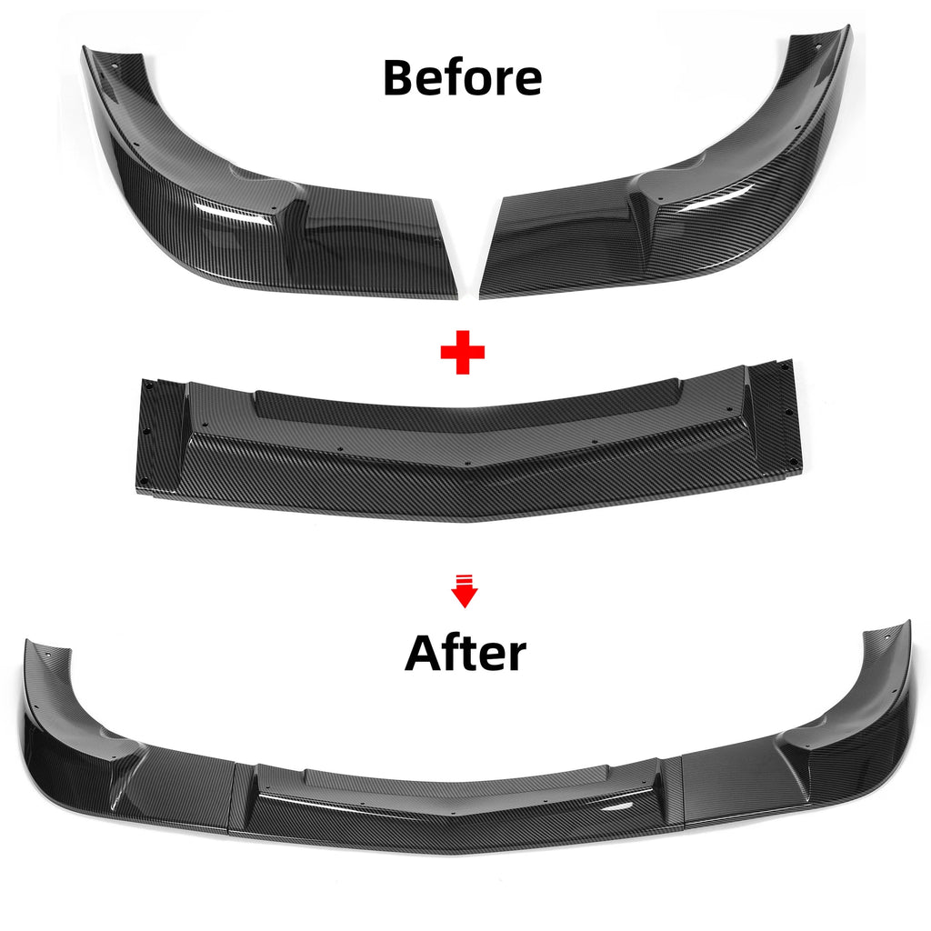 Front Lip Splitter for Corvette C6 (2005–2013) ZR1 Style Carbon Fiber Look
