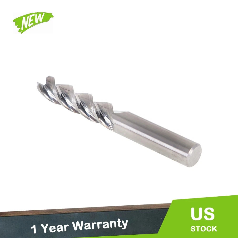 3 Flute Long Length Carbide End Mill for Aluminum 1/2" (Alu-Power)