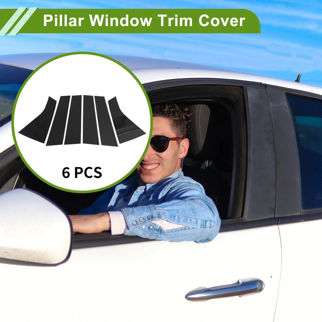 6 Pcs Pillar Window Trim for Chevy Blazer (2019–2022) Black
