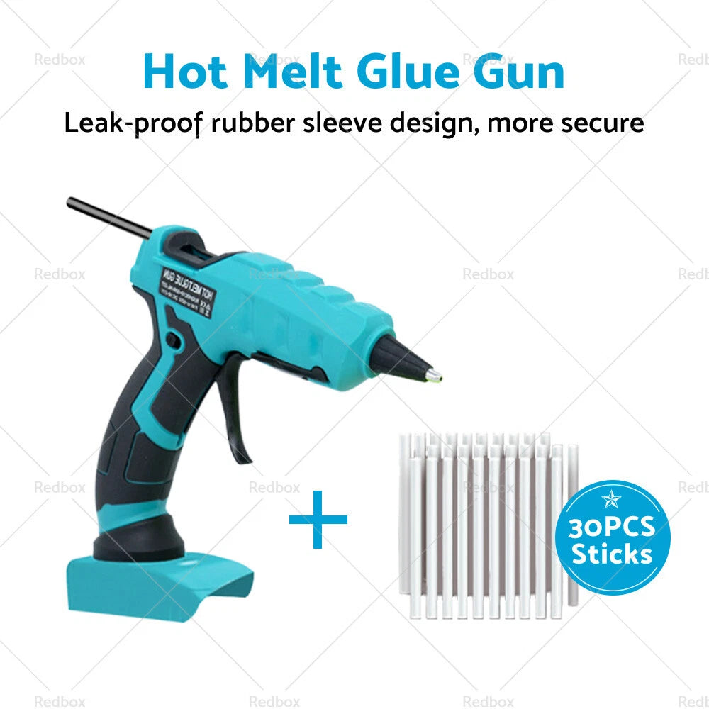 Cordless Hot Glue Gun for Makita 18V Battery (50W) + 30 Glue Sticks