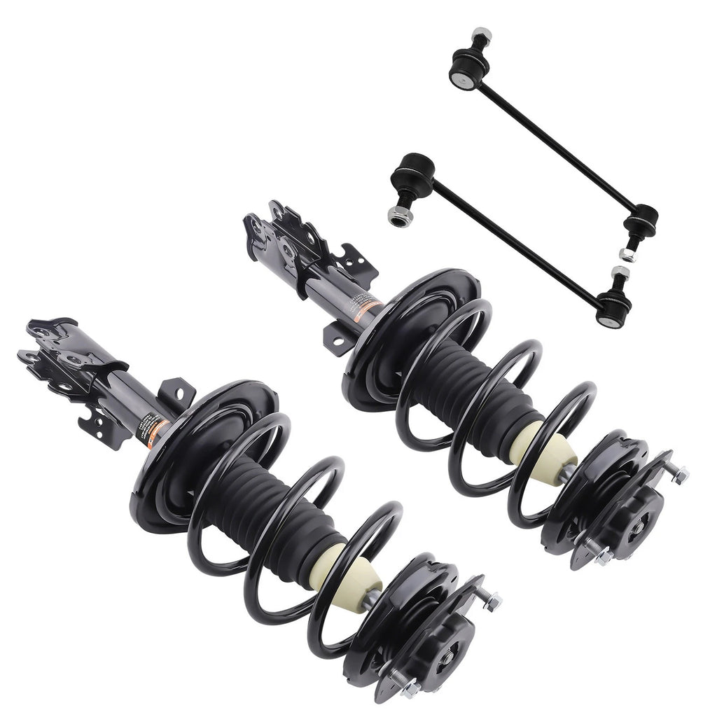 Front Strut Spring + Sway Bar Link For Toyota Camry Solara Lexus ES330 2004-2006
