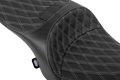 Freedom Seat for Harley-Davidson (2000–2023) - Black Vinyl, Silver Diamond