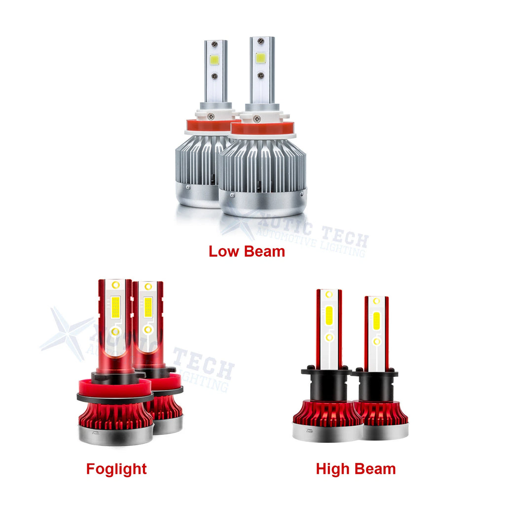 Super Bright White LED Headlamp & Fog Light Bulbs for Ford Focus (2012-2018)