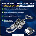 Anti-Rattle Latch Fastener Clamp for Five Oceans Marine Locker Hatch (FO4181)