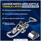 Anti-Rattle Latch Fastener Clamp for Five Oceans Marine Locker Hatch (FO4181)