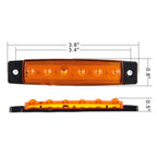 5X Sealed Clearance Light Side Marker for Truck Trailer Van (6 LED)