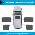 2X Rear Magnetic Mesh Sunshades for Kia Carnival (2020–2023)