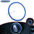 Blue Aluminum Engine Start Push Button Cover for Mercedes-Benz GLC GLE CLA GLA (2016–2024)