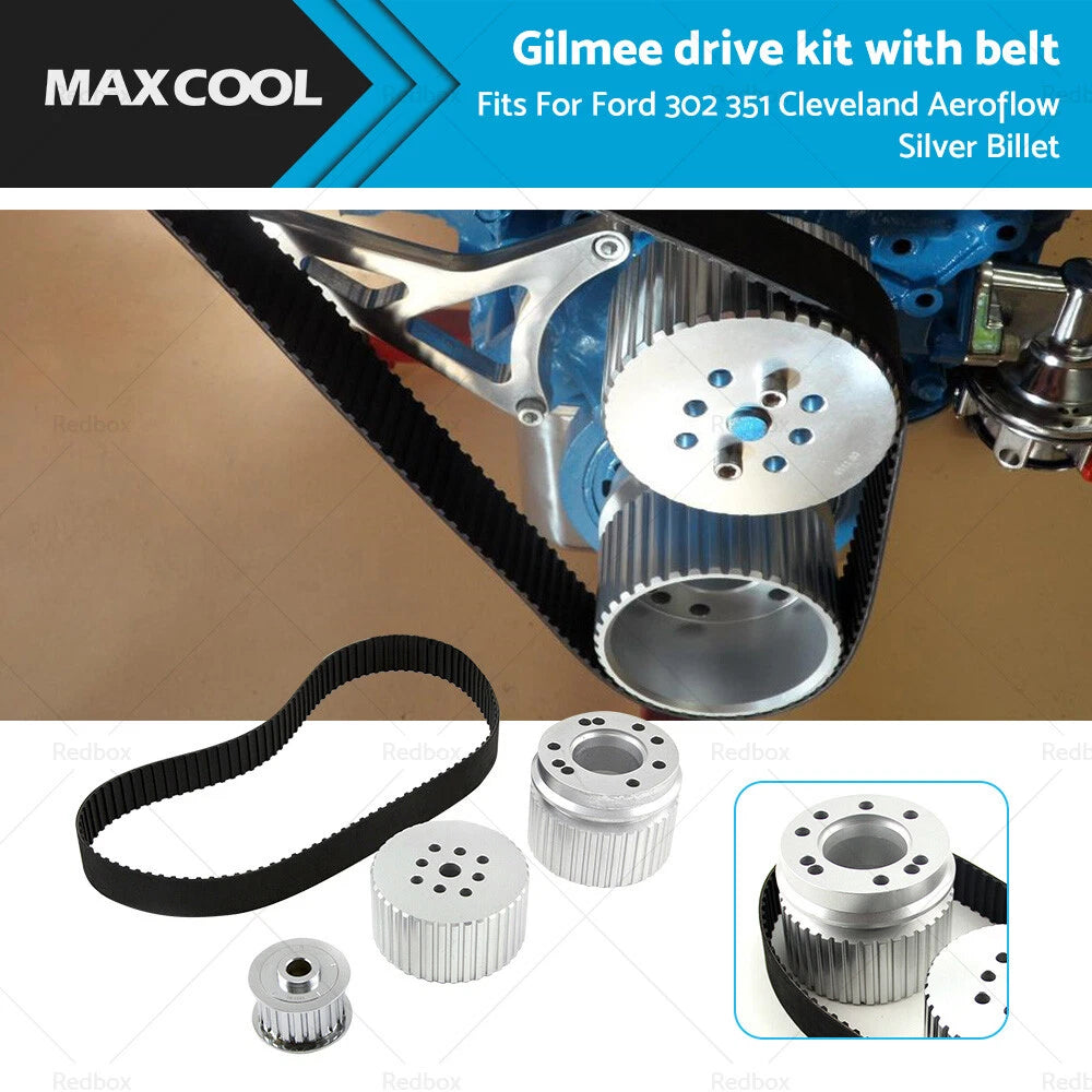 Gilmer & Belt Drive Pulley Kit for Ford Small Block 302 351C