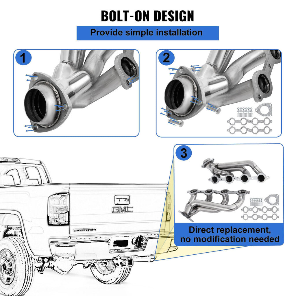 Exhaust Manifold/Header for Chevy Avalanche 1500/Suburban 1500/Silverado 1500/Tahoe (2002–2006)