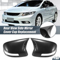 Pair Rearview Mirror Cover Overlay for Honda Civic (2012–2015) Carbon Fiber