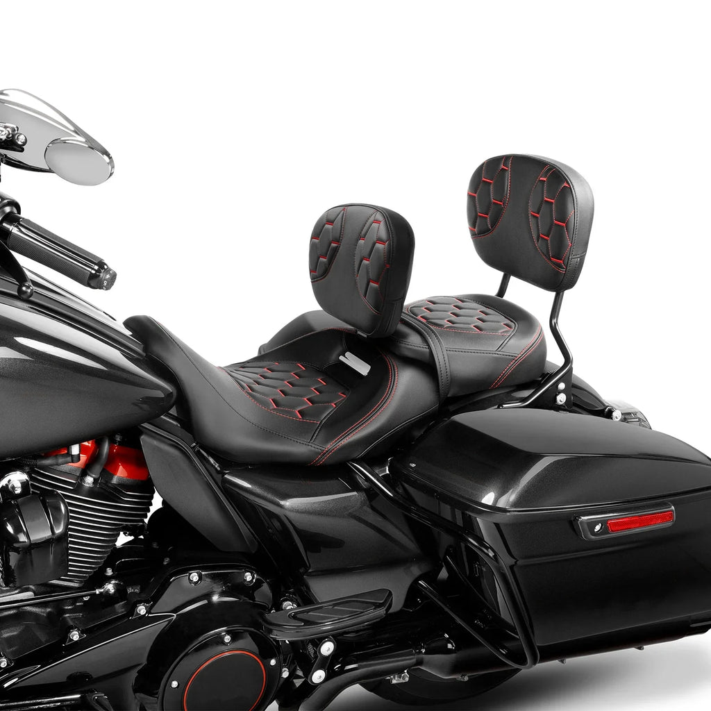 Driver & Passenger Seats with Backrest for Harley CVO Road Street Glide (09-23)