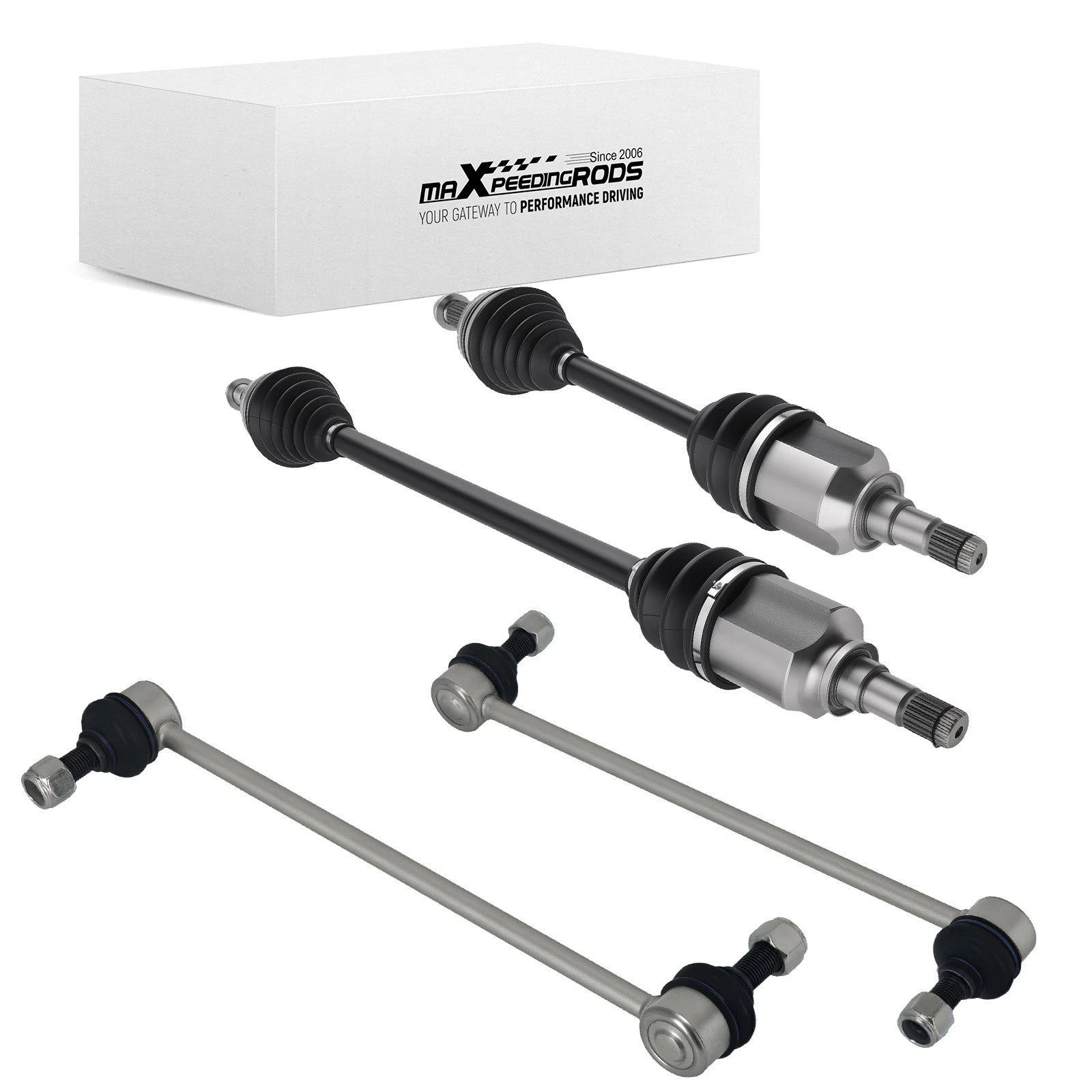 Set of 4 Front Sway Bar Links for Pontiac Vibe, Toyota Corolla, Matrix (2003–2010)
