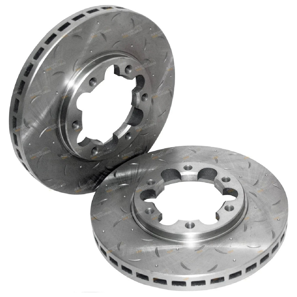 Front Rotors Slotted & Drilled for Nissan Patrol GU Y61 (1997 - 2016)