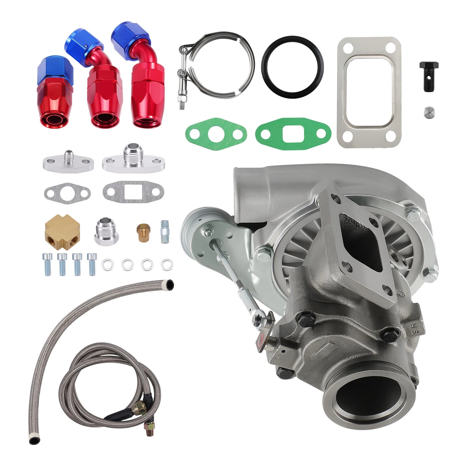 T04E T3 Turbocharger with Wastegate & Oil Feed Line for 400+HP (Stage III)
