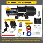 4500LBS Electric Recovery Winch for Trailer Truck SUV with Wireless Remote