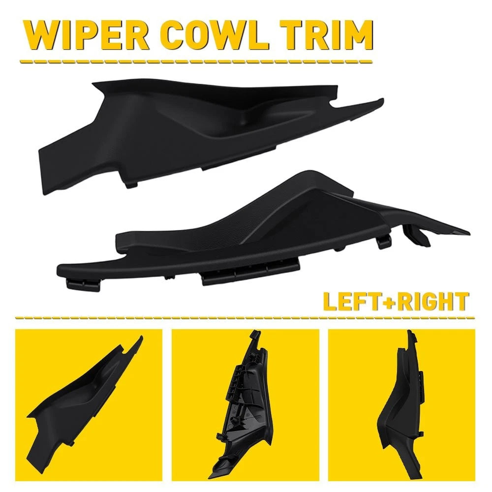 Set of 2 Wiper Cowl Trim End Caps for Honda Civic (2022–2025)