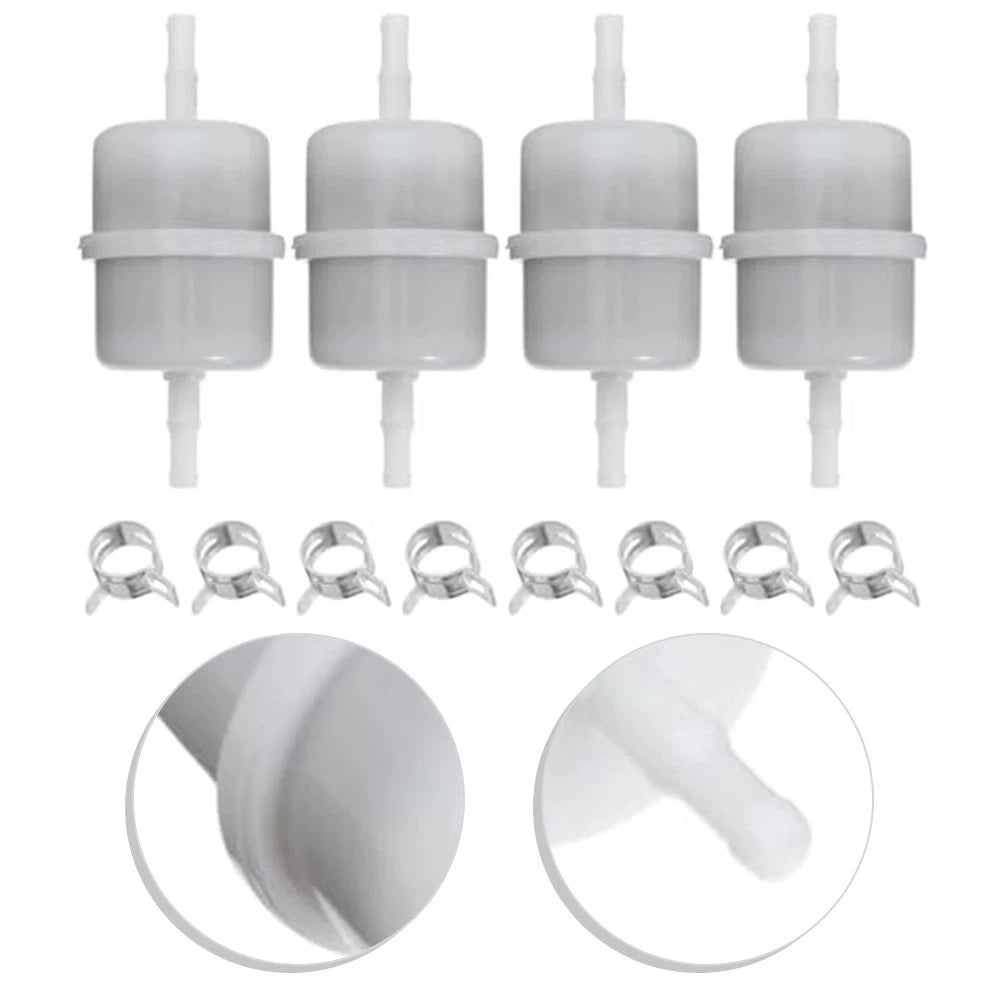 Set of 4 Fuel Filters with Clamps for CH Series Lawn Equipment (24 050 10, 24 050 02)