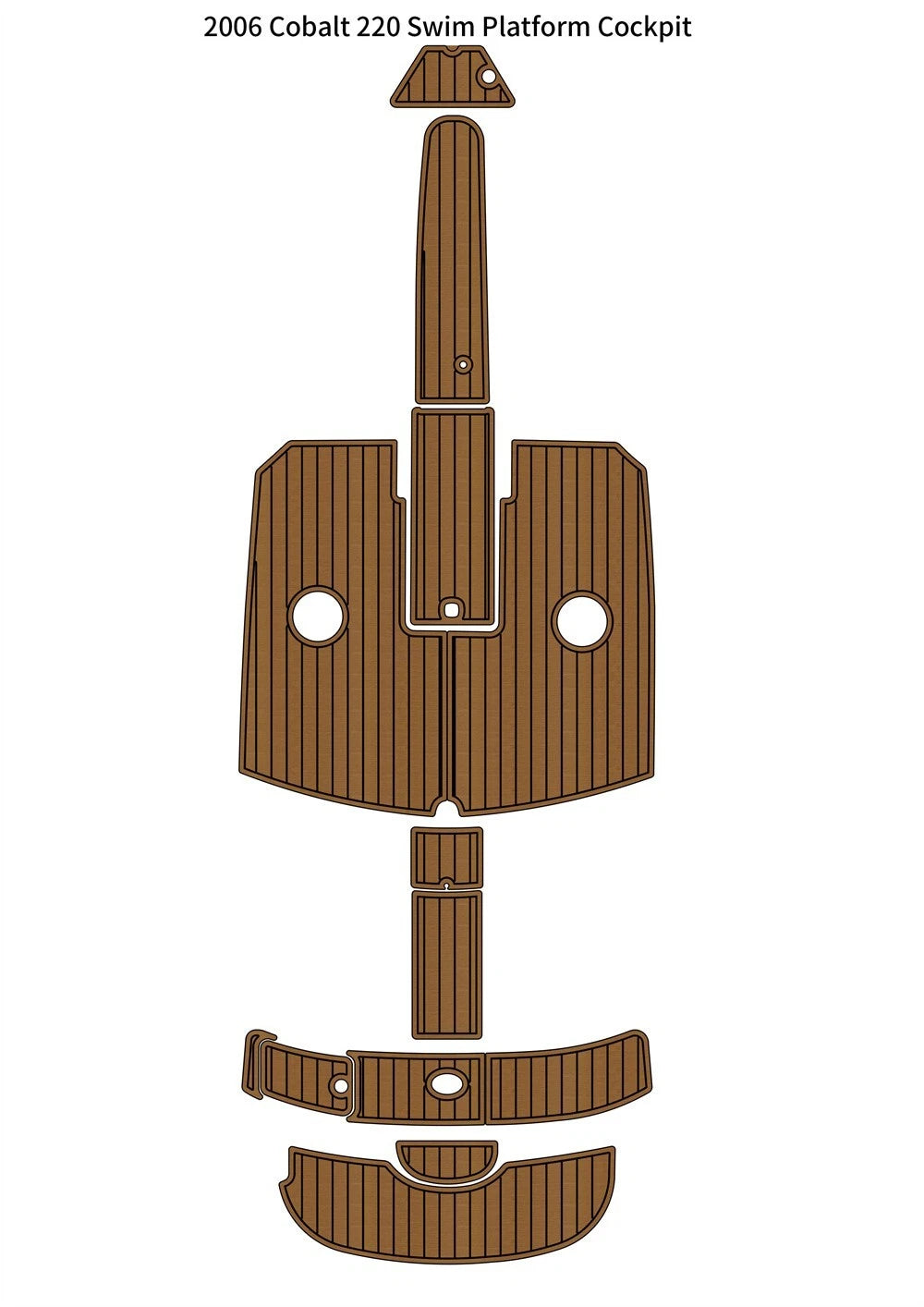 EVA Foam Faux Teak Deck Flooring for Cobalt 220 (2006)