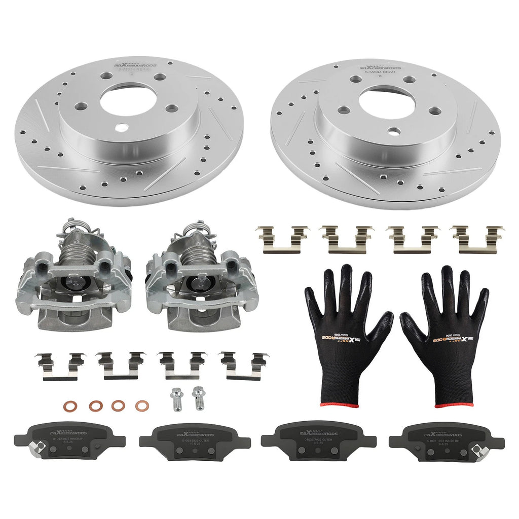 Rear Brake Rotors & Calipers w/Ceramic Pads for Pontiac G5/G6 (2005–2009)