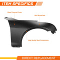Steel Front Passenger Fender Panel for Cadillac ATS (2013–2018) - Primered Black