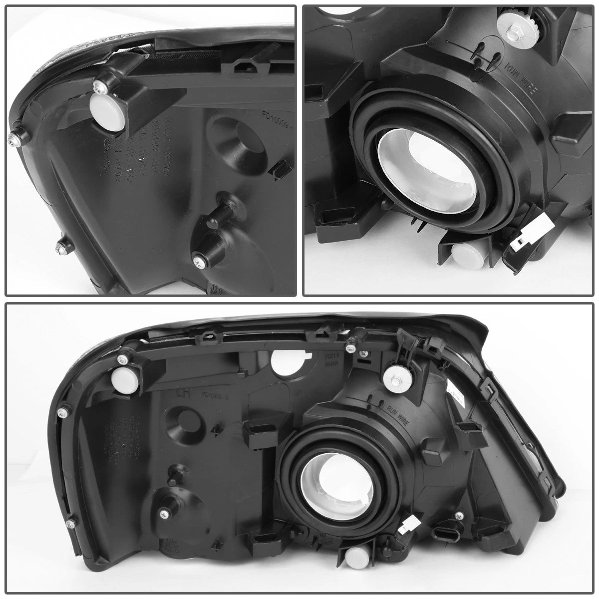 Pair Headlight for Ford Freestar Mercury Monterey (2004–2007) Smoke Clear