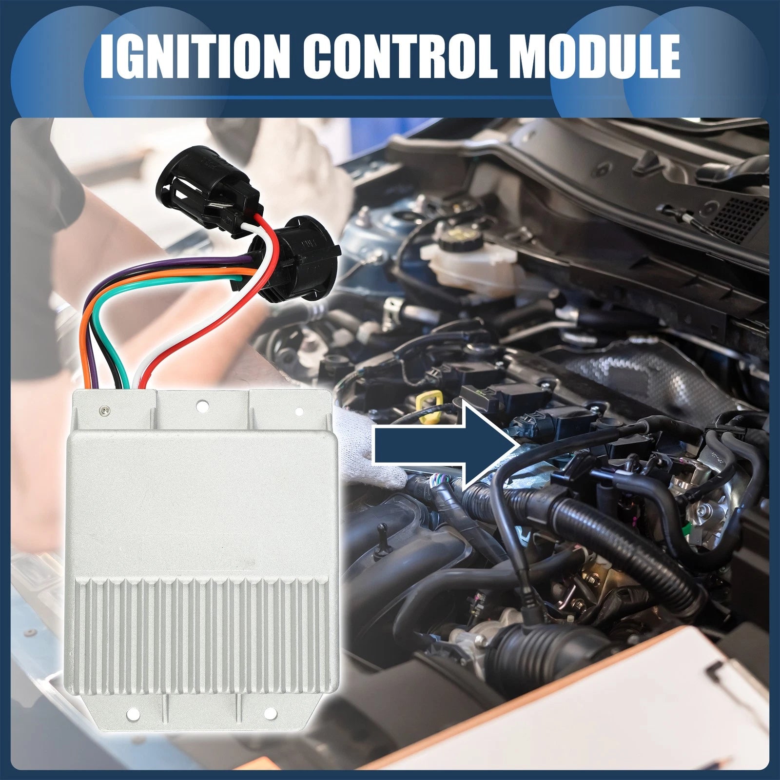 Ignition Control Module No.D6AE12A199A1A for Ford Fiesta, Fairmont 