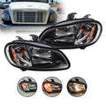 Pair Headlight Assembly w/ Bulbs for Freightliner M-2 M2 (2002–2018)