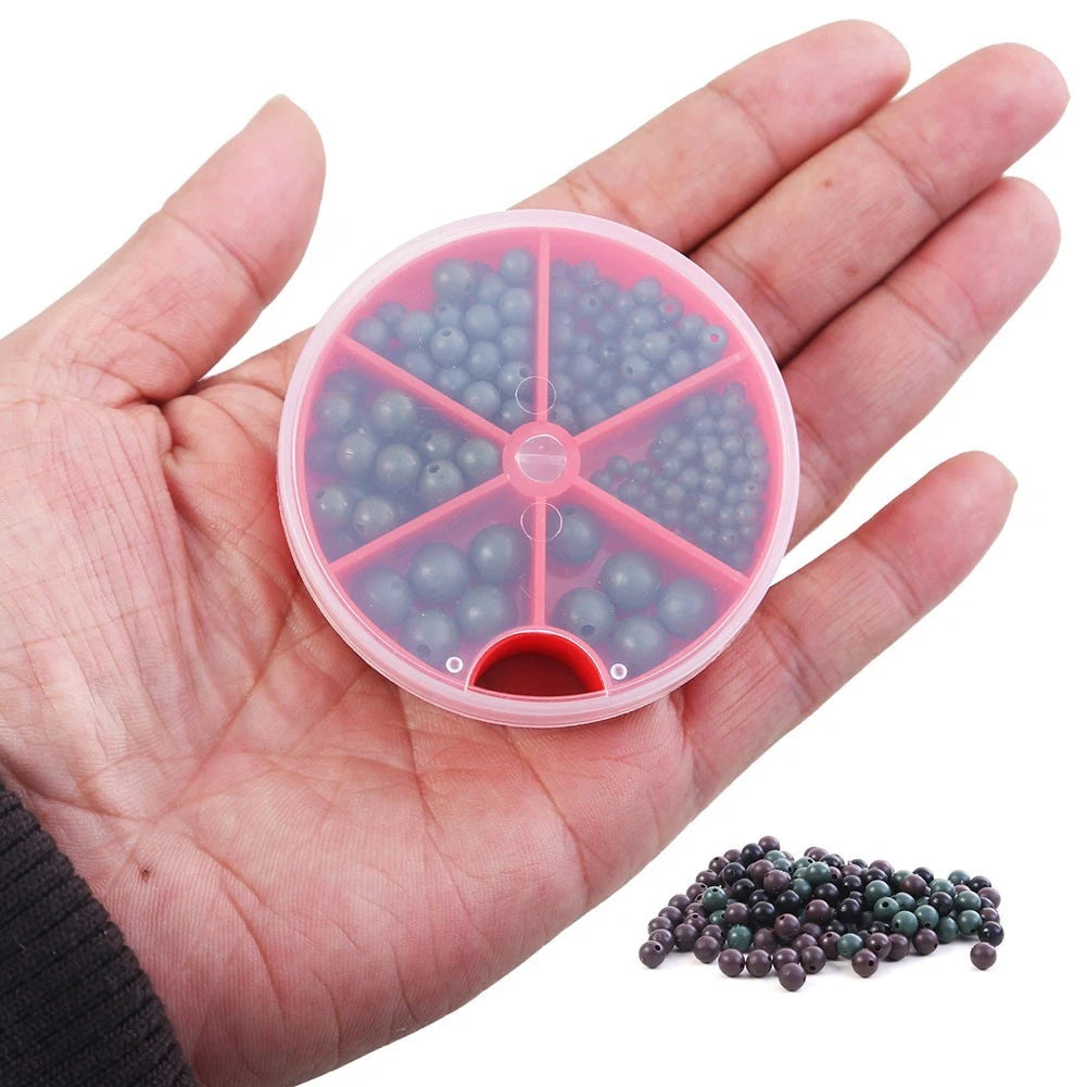 180-Piece Carp Soft Beads Set for European Style Fishing (PE Material)