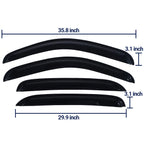 Set of 4 Window Visors for Chevy Silverado 1500 Crew Cab (2007–2014)